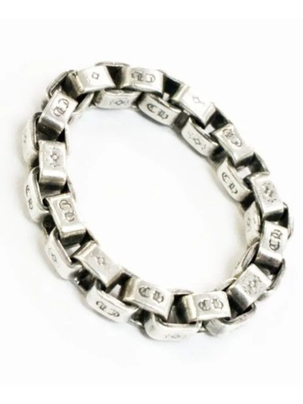 Chrome Hearts Box Chain Ring Silver